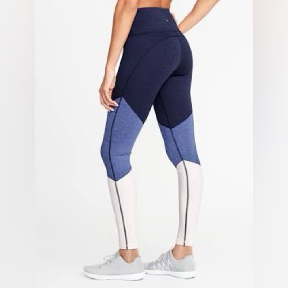 TALL Old Navy Active High-Waist Elevate Color-block Compression Tights